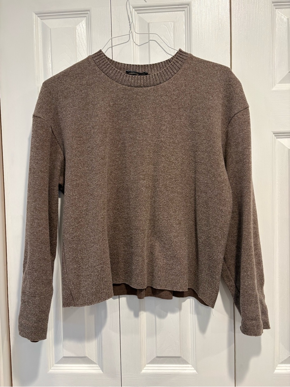 Zara Brown Crewneck Sweater - Relaxed Knit
